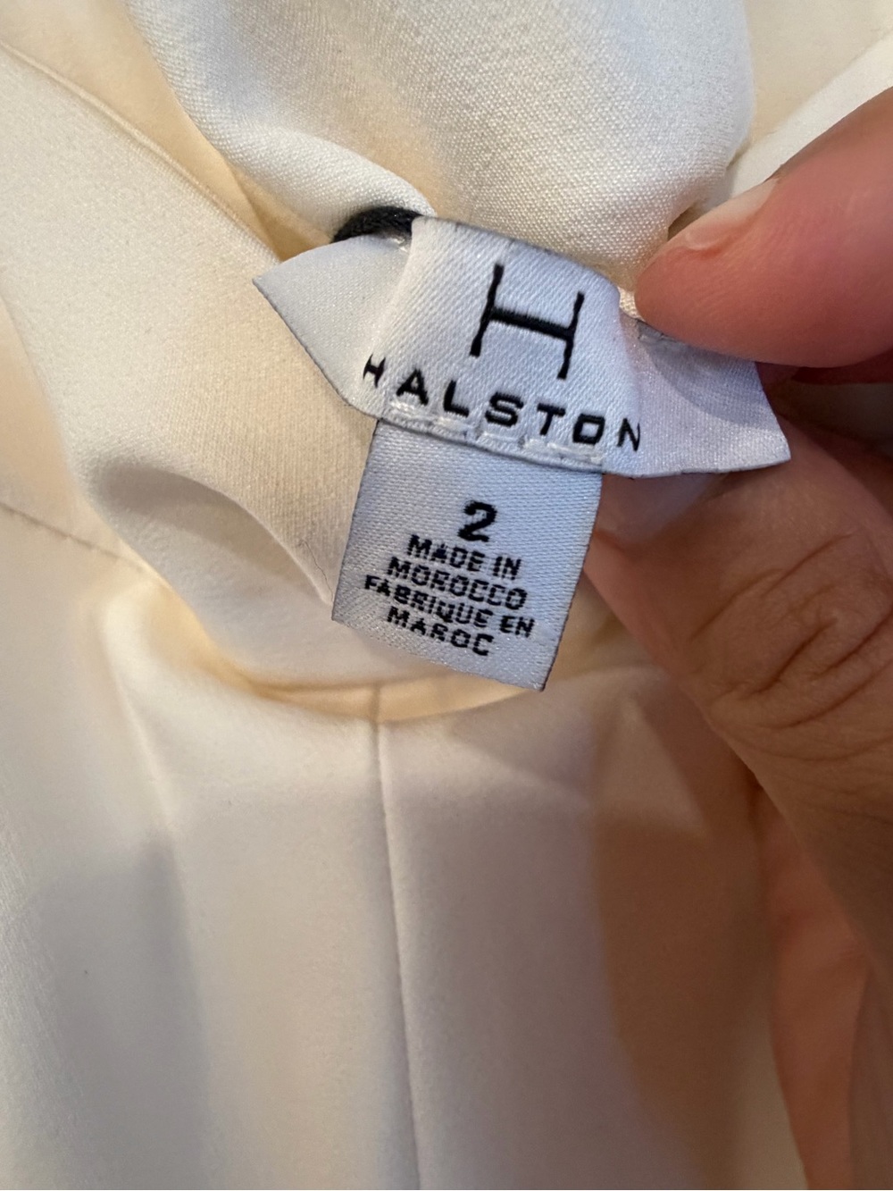 Halston Heritage Cream Wide-Leg Trousers with High Waist - Picture 7 of 10